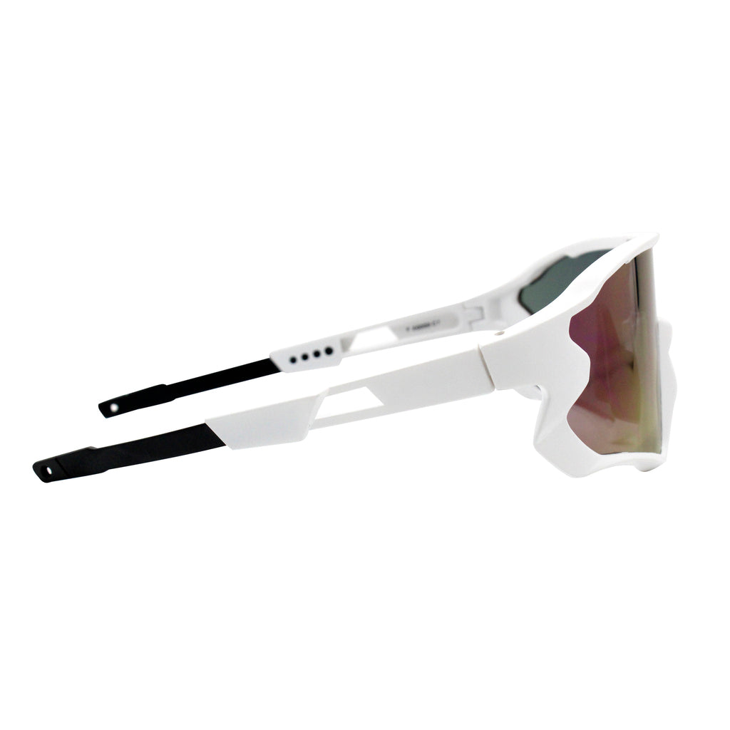 Gafas de sol Fusion Blanco con violeta espejado (Unisex)