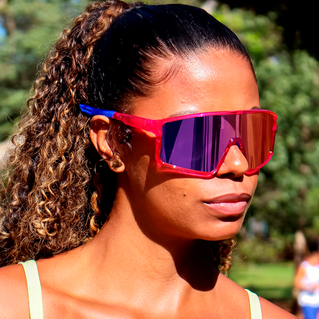 Gafas de sol Dynamic Rosa con morado espejado (Unisex)