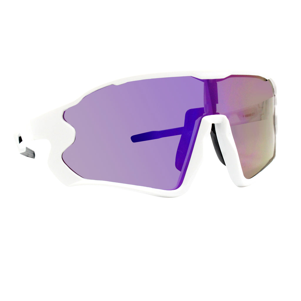 Gafas de sol Fusion Blanco con violeta espejado (Unisex)
