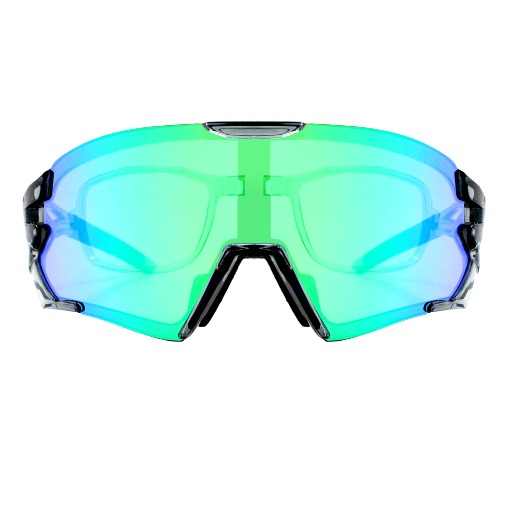 Gafas de sol Ekko Gris Transparente con Verde Camaleón Espejado (Unisex)