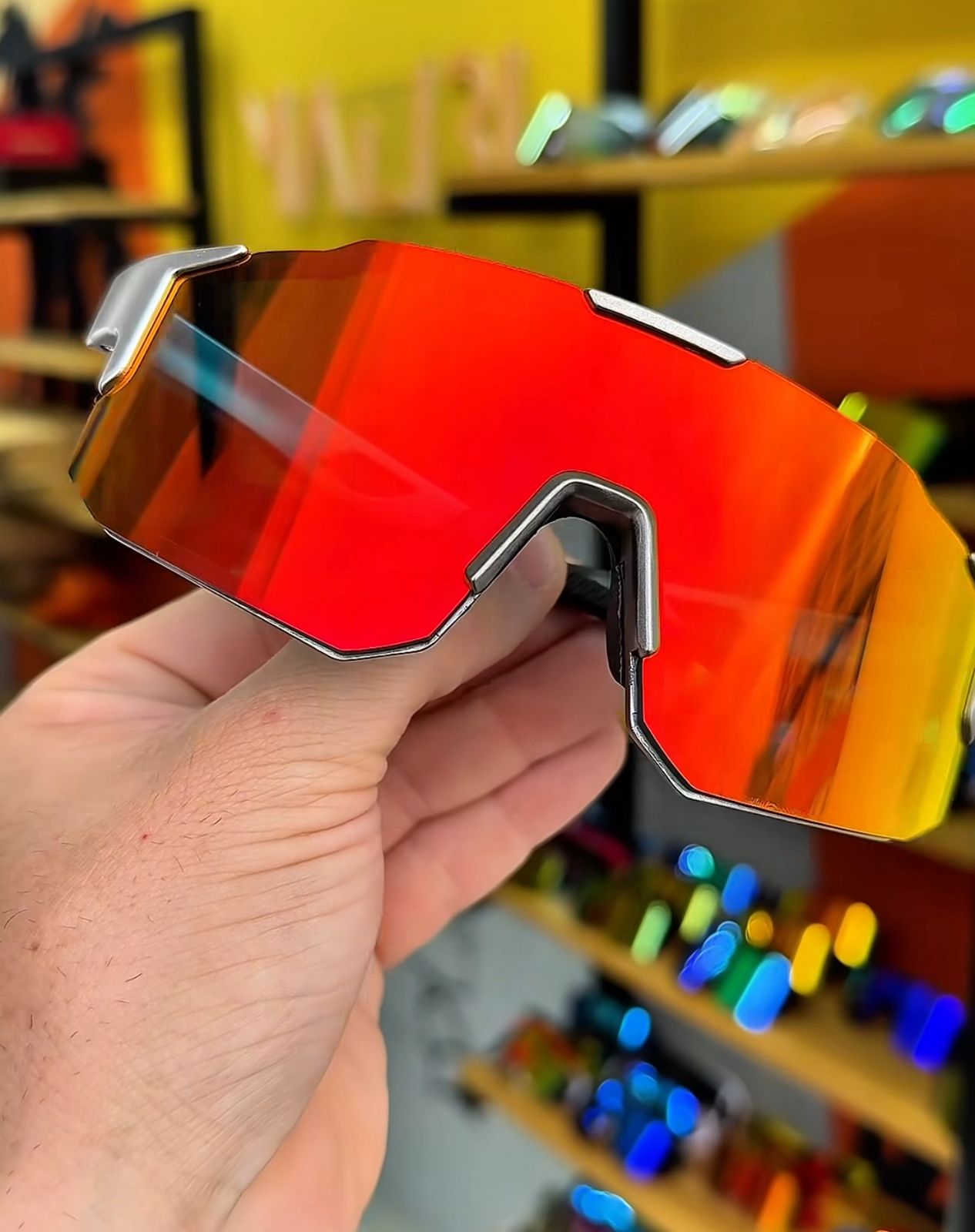 Gafas de Sol Active Gris Transparente con Fire Espejado (Unisex)