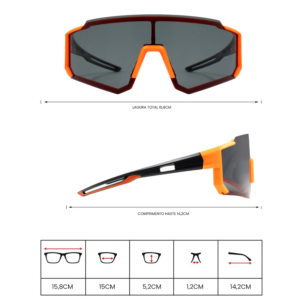 Gafas de sol Bolt 2.0 Naranja con negro (Unisex)