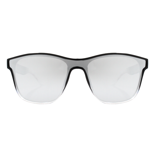 Gafas de sol Running Negro y Cristal con plata espejado (Unisex)