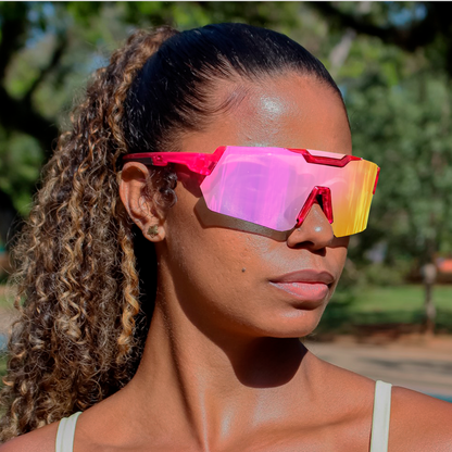 Gafas de sol Jump 2.0 Rosa con morado camaleón espejado (Unisex)
