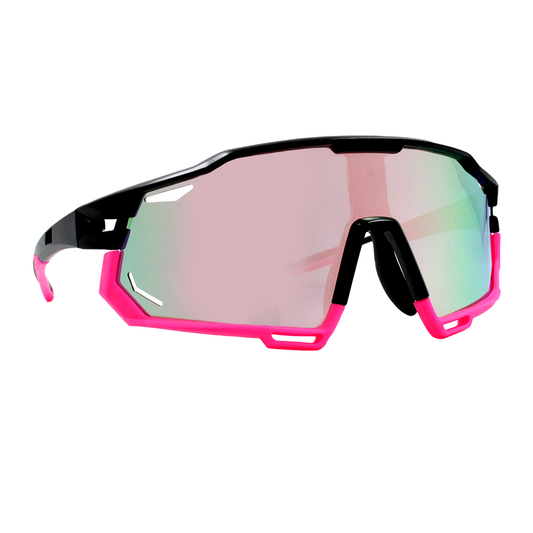 Gafas de sol Vortex Negro y Rosa con rosa camaleón espejado (Unisex)