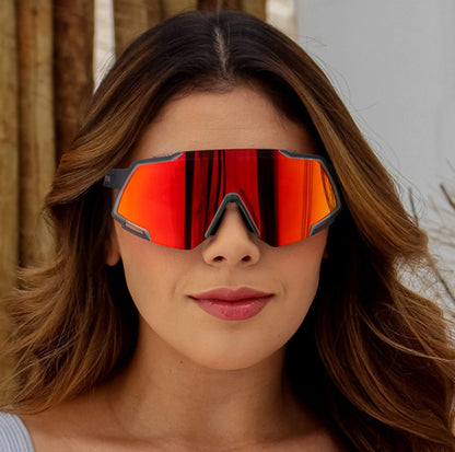 Gafas de Sol Active Gris Transparente con Fire Espejado (Unisex)